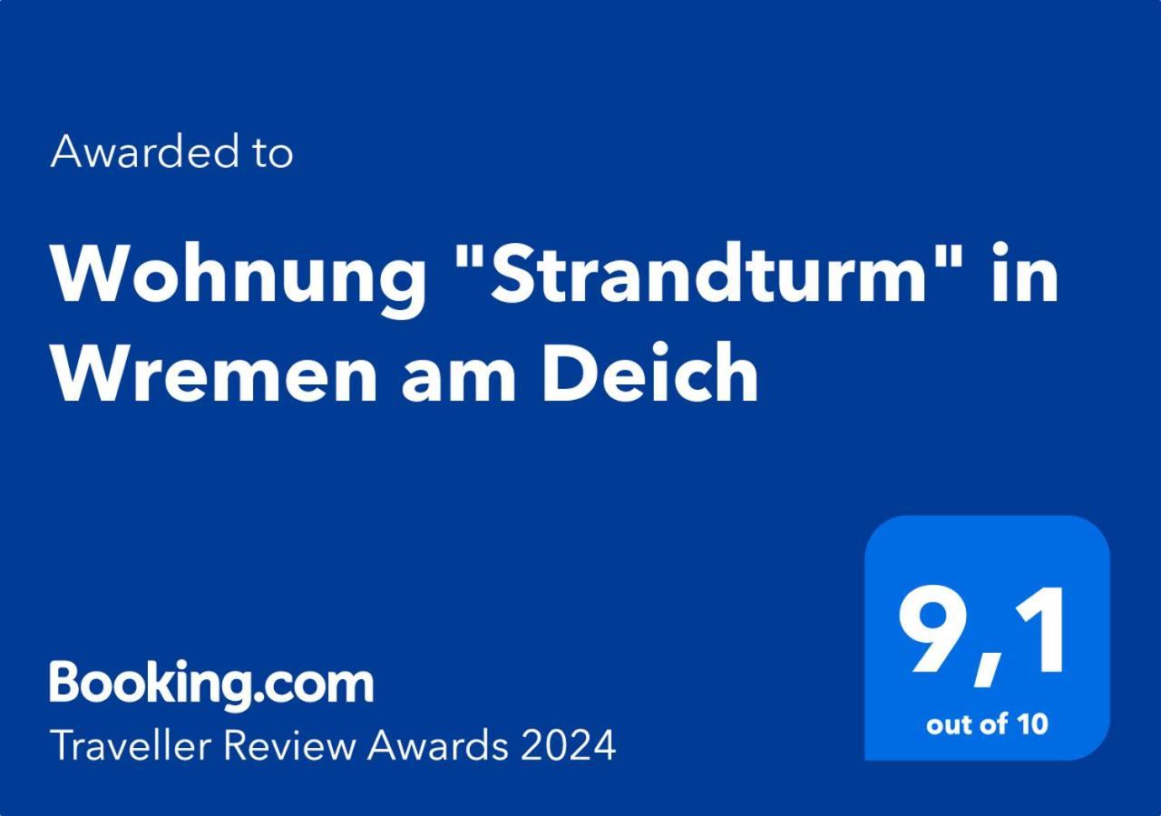 Wohnung Strandturm in Wremen am Deich Exterior foto